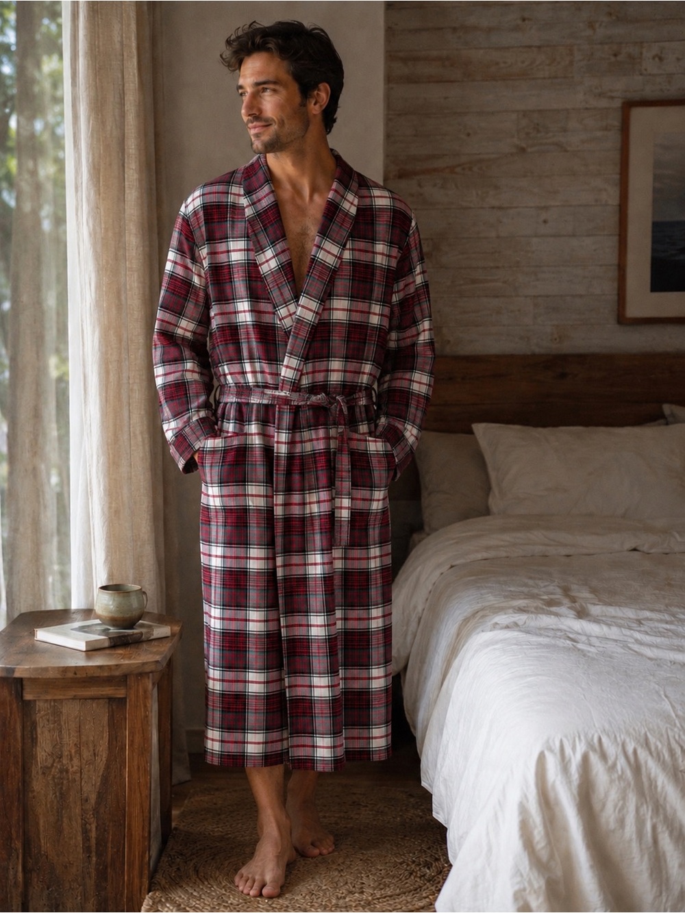 Vintage Plaid Robe